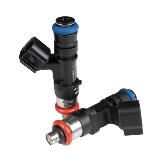 Set of 8 FAST Precision Flow LS2 Style Fuel Injectors, 30lb/hr, for 8-cylinder engines, with visible metal bodies and electrical connectors.