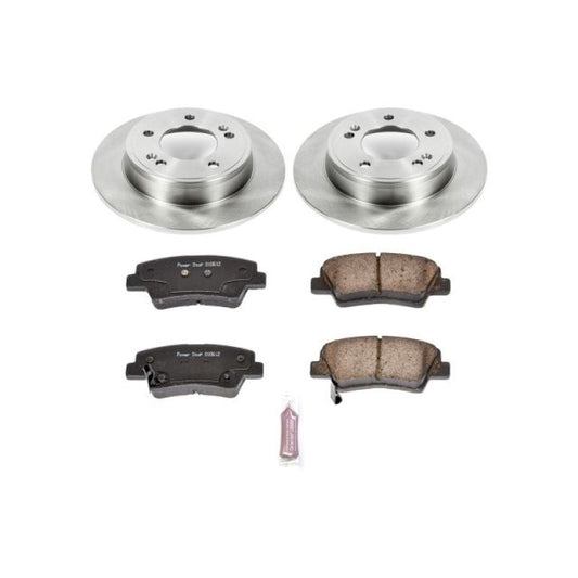 PowerStop rear OE brake kit for 2011-2019 Hyundai Elantra, includes brake pads and rotors for reliable stopping power.