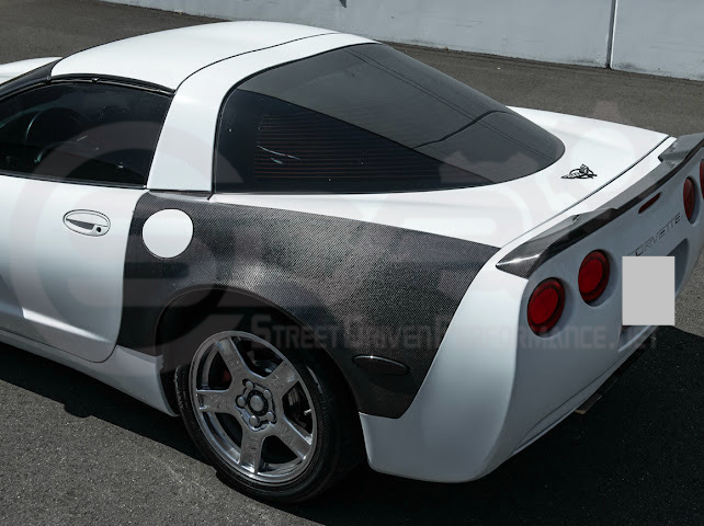 Chevrolet Corvette C5 hatchback factory-style carbon fiber widebody front and rear fenders by Street Driven Performance.
