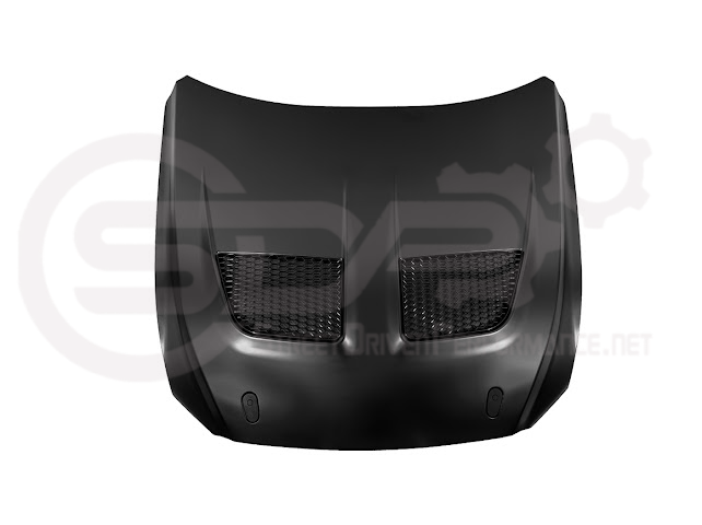 2018-2023 FORD MUSTANG S550 | GTD STYLE ALUMINUM FRONT AIR VENTED HOOD