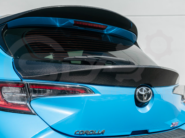2019-UP TOYOTA GR COROLLA | JDM SDP PERFORMANCE STYLE CARBON FIBER REAR HATCH MID WING SPOILER