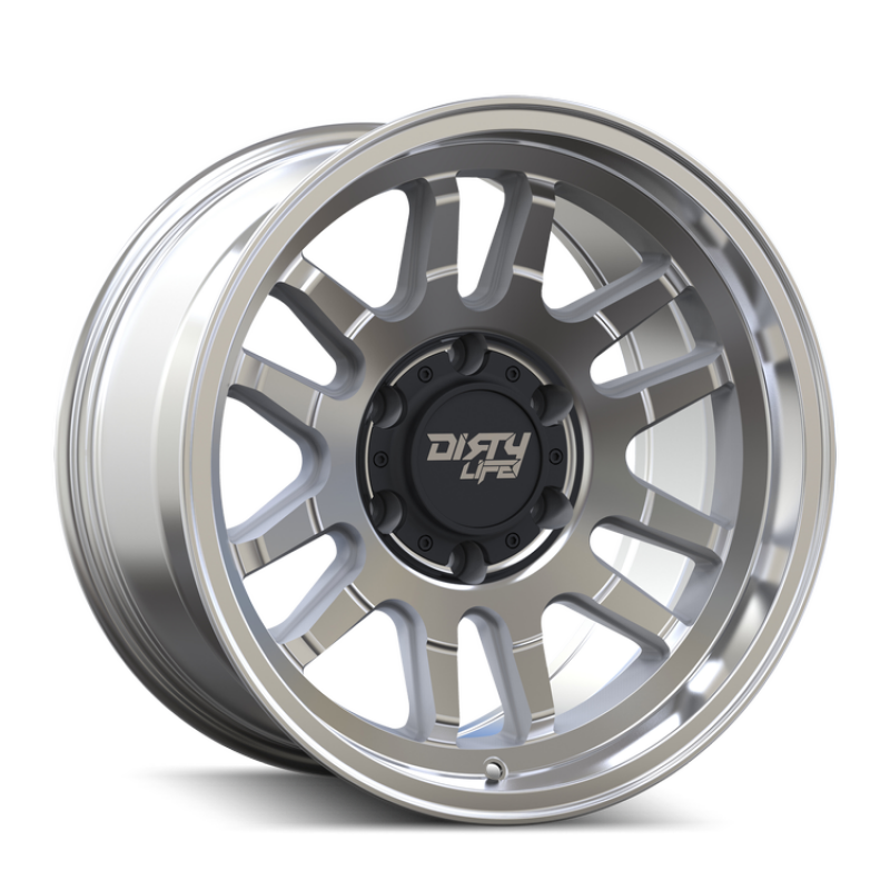 Dirty Life Canyon 17x9 cast wheel with 5x127 bolt pattern, -12mm offset, 71.5mm hub, machined finish