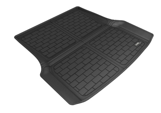 Black 3D MAXpider Tesla Model S Kagu cargo liner, rubber floor mat designed to protect the vehicle interior.