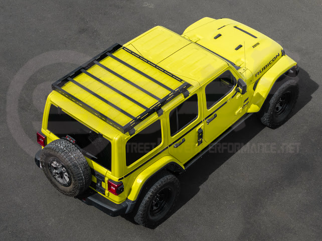 2018-UP JEEP WRANGLER JL & 2020-PRESENT JEEP GLADIATOR JT | CARBON STEEL BLACK TOP ROOF CARGO RACK (FULL & HALF LENGTH)