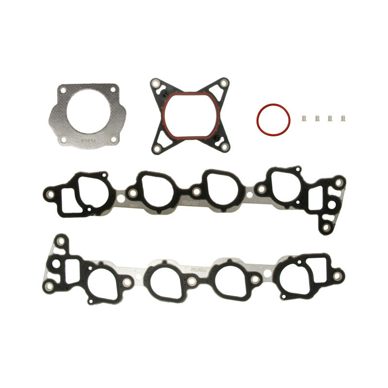 Fel-Pro Mercury Grand Marquis MS 98007 T-1 engine intake manifold gasket set installed on engine components