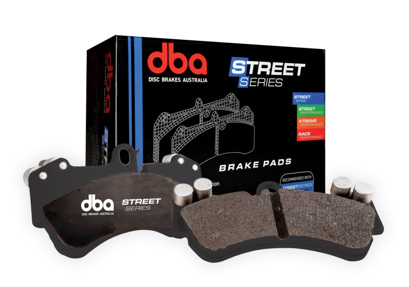 DBA Street Series rear brake pads for Lexus GX460 2010-2019, OE style, durable brake pads with metal backing and friction material