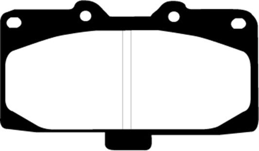 EBC Greenstuff front brake pads for Nissan Skyline R34 2.5 GT (200), high-performance brake pads with green friction material.