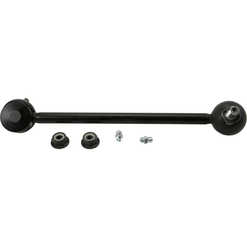 Moog Ford Transit Connect front sway bar endlinks from 2010-2013, part of the stabilizer bar link kit showing detailed metal components