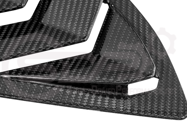 2020-Up Corvette C8 | SDP Performance Style Carbon Fiber Side Quarter Window Louver Sun Shade Cover