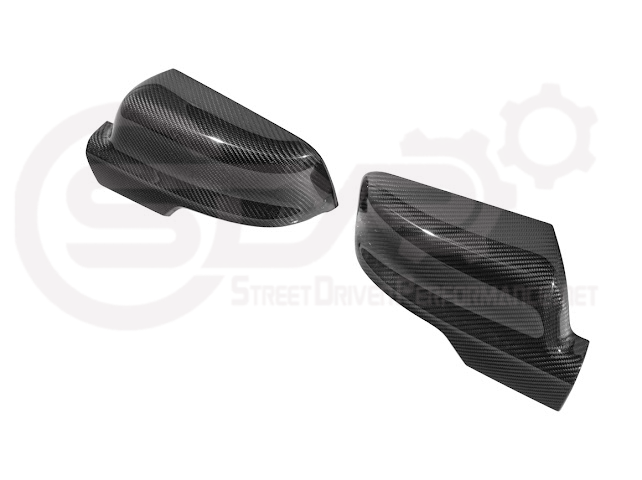 2019-UP RAM 1500 | FACTORY STYLE DRY CARBON FIBER TAPE ON SIDE MIRROR CAP COVERS PAIR