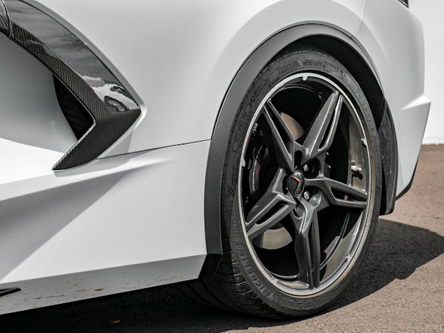 2020+ CHEVROLET CORVETTE C8 | SDP PERFORMANCE PACKAGE MATTE BLACK SIDE WHEEL FENDER FLARE EXTENSIONS PAIR