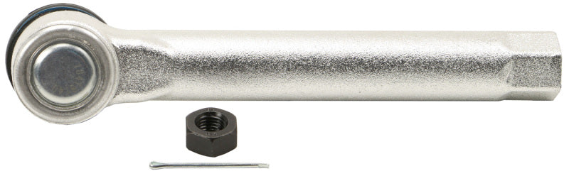 Moog Honda Insight front left outer tie rod showing the metal rod and joint for vehicle steering system