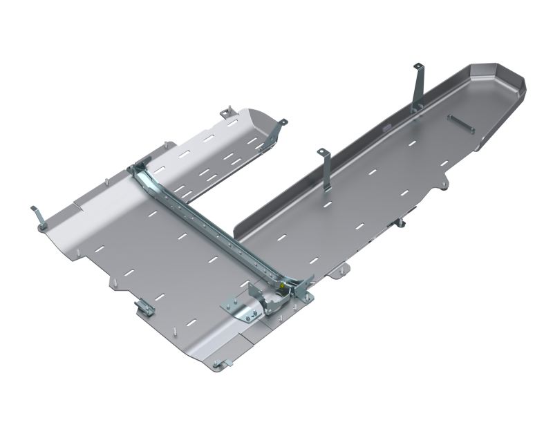 Artec Industries 20-25 Jeep Wrangler Sahara JT Gladiator diesel aluminum skid plate with T-case, fuel, and DPF protection.
