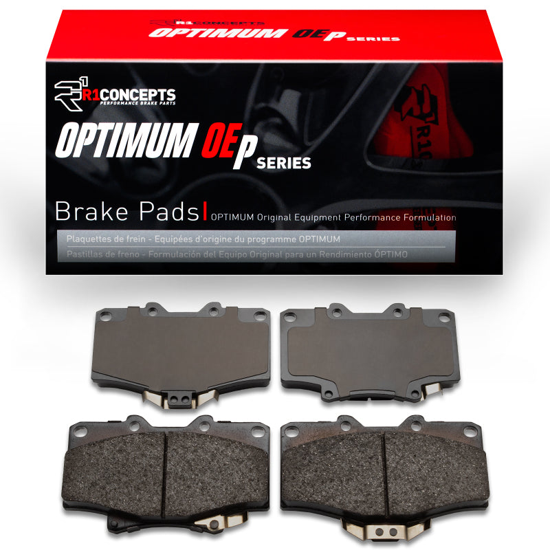 Toyota 4Runner R1 Concepts OE brake pads R1 91-98 front brake pads with metal backing and friction material for reliable stopping power