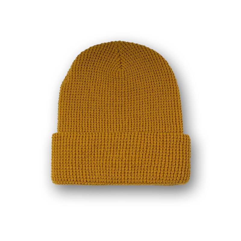 Method Wheels Camel Electric Block Beanie, one-size shirt with bold electric block pattern, casual and stylish headwear for cold weather.