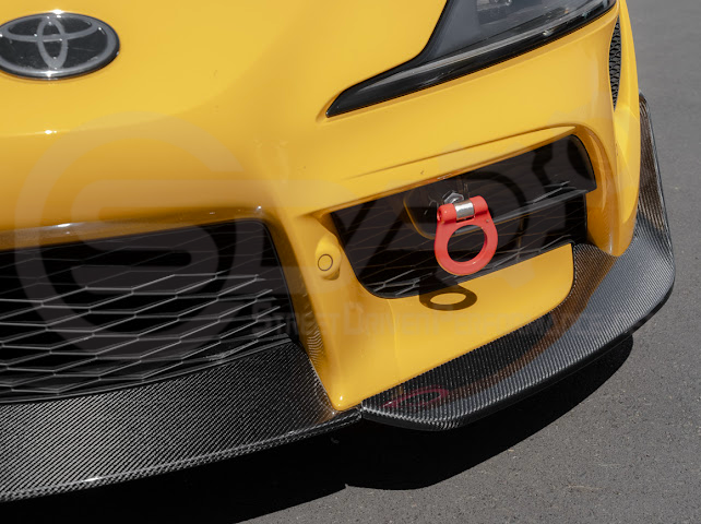 2020-Up Toyota GR Supra A90 A91 | A91 Package CARBON FIBER 3 Piece Front Bumper Lip Splitter Ground Effects