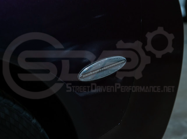 1997-2004 Chevrolet Corvette C5 | Rear Bumper Clear / Red / Black Lens Red LED Side Marker Lights Pair