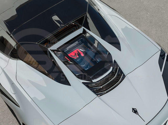 2020-UP CORVETTE C8 CONVERTIBLE | REAR HATCH UPPER HTC TONNEAU WINDOW INSERTS