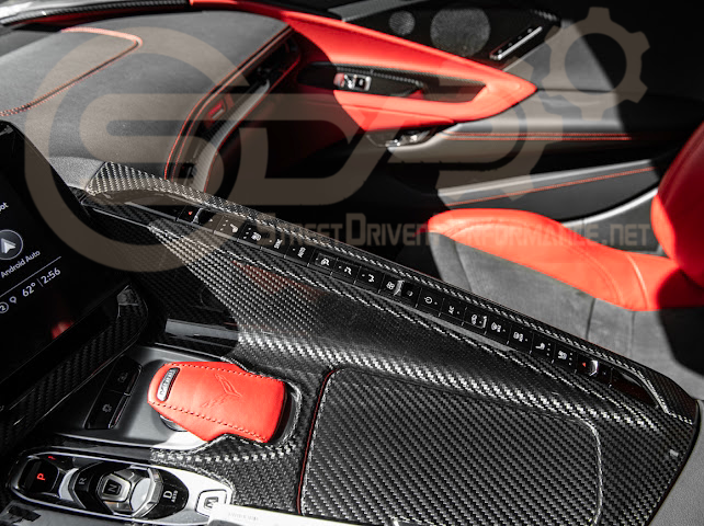 2020-Up Corvette C8 | CARBON FIBER Center Console Armrest Right Trim Panel Cover
