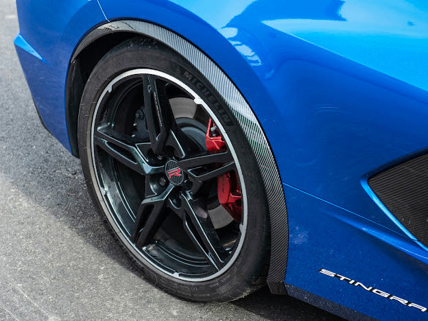 2020+ CHEVROLET CORVETTE C8 CARBON FIBER SIDE WHEEL FENDER PAIR