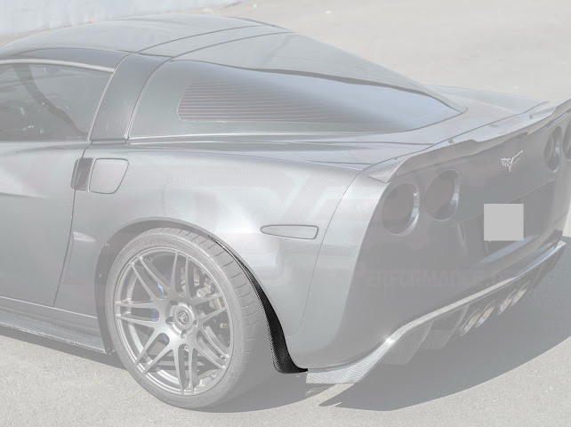 2005-2013 Chevrolet Corvette C6 |Z06 ZR1 STYLE CARBON FIBER Front & Rear Splash Guard Mud Flaps