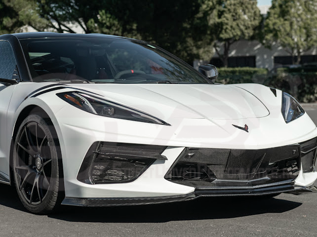2020-Up Corvette C8 STINGRAY & Z51 | Z06 Z07 Package Front Bumper Lip Splitter Ground Effects
