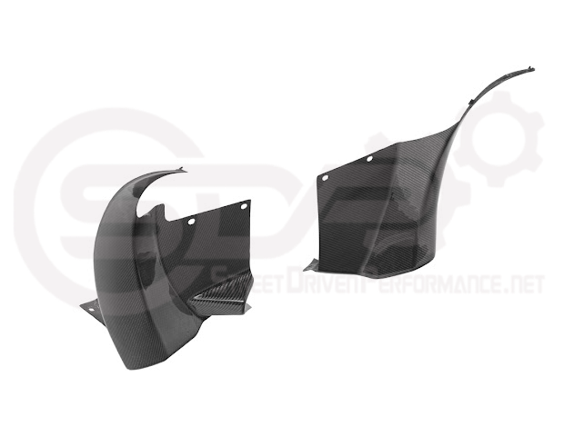 2005-2013 Corvette C6 Widebody | Carbon Fiber Front Fender Rear Splash Shield Pair