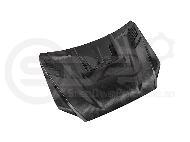 2022-UP TOYOTA TUNDRA | SDP CARBON FIBER FRONT VENTED HOOD WITH SIDE VENTS