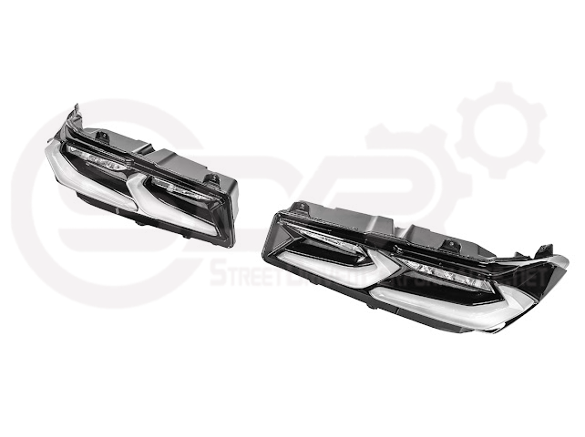 2020-Up Chevrolet Corvette C8 | Euro Style Sequential Signal LED Rear Taillights Pair (Clear or Smoke Lenses)