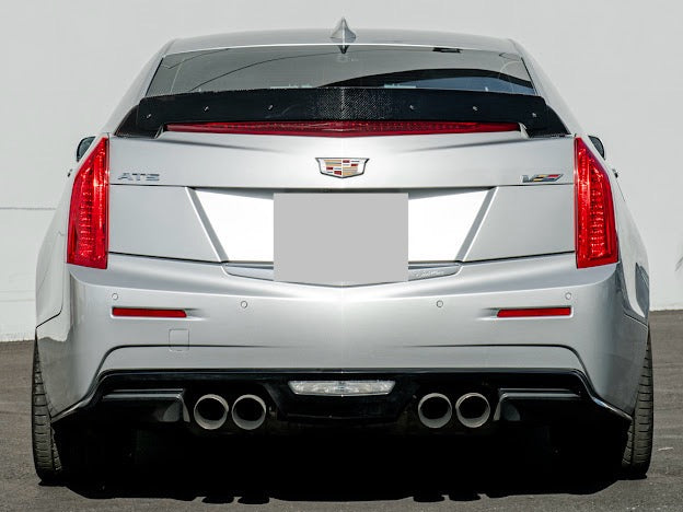 2016-2019 Cadillac ATS-V Sedan  | Wickerbill Trunk Spoiler Wing Carbon Fiber