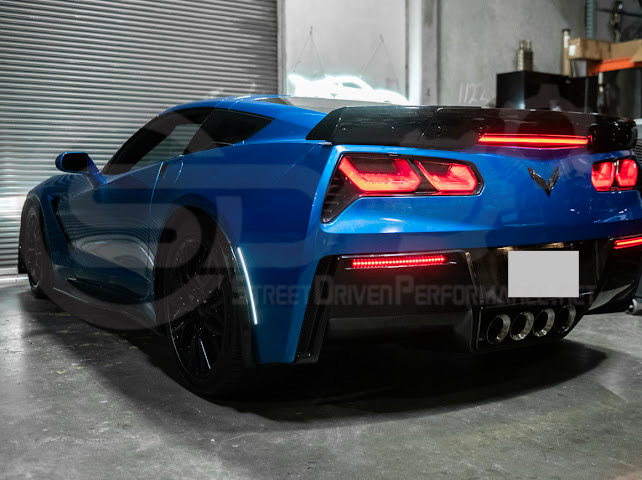 2014-2019 Chevrolet Corvette C7 | Rear Diffuser Smoke or Clear Lens LED Reflector Light Pair