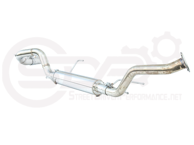 Street Driven Performance cat-back exhaust system for 2025-up Toyota 4Runner with chrome or burnt blue turn-down tips, durable stainless steel.