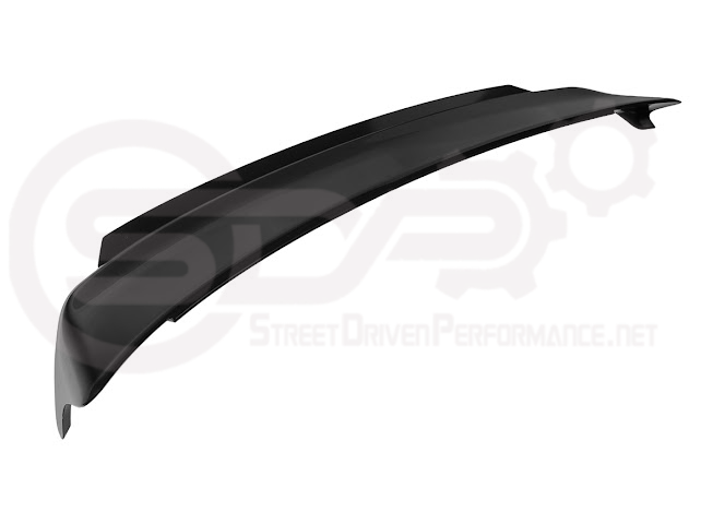Dodge Charger SRT Hellcat Redeye style rear trunk wing spoiler in matte black, featuring wickerbill design for enhanced aerodynamics.