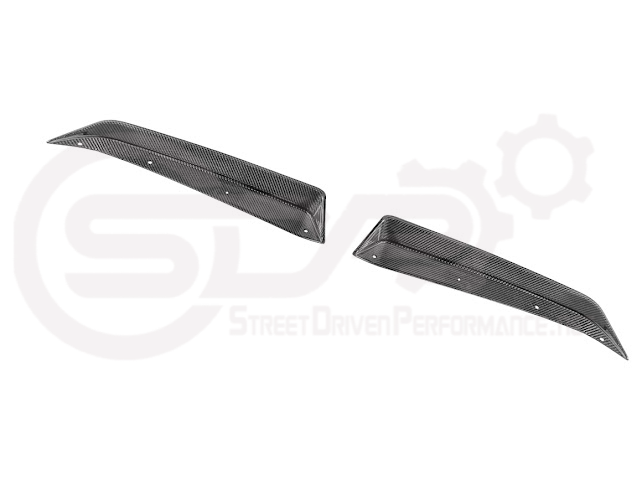 2023-Up CORVETTE C8 Z06 / E-RAY / ZR1 | CARBON FIBER 1.5 INCH EXTENDED REAR SPOILER WING WICKER BILL WINGLETS PAIR