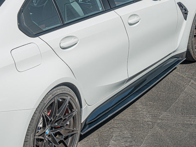2021-Up BMW G80 M3 | M-Performance CARBON FIBER *ADD-ON* Side Skirts Extension Rocker Panel Ground Effects