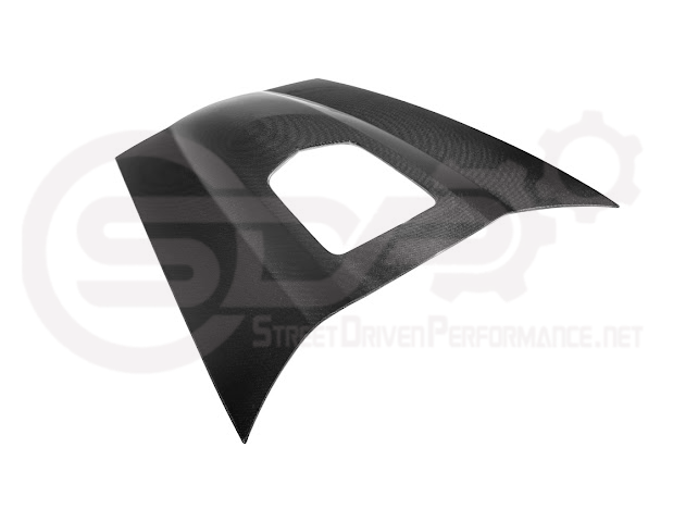 2005-2013 Chevrolet Corvette C6 | ZR1 Style Carbon Fiber Front Hood w/ Clear Window Insert