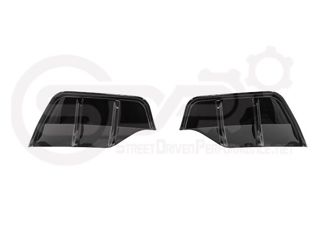 2025-Up Tesla Model Y | Fast Style Glossy Black Rear Bumper Finned Diffuser