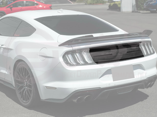 2018-2023 FORD MUSTANG S550 | CARBON FIBER FACTORY STYLE REAR TRUNK DECK LID APPLIQUE PANEL COVER