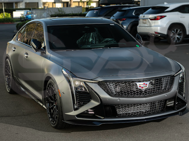 2025-Up Cadillac CT5-V Blackwing | CARBON FIBER Front Upper & Lower Grille Trim Insert Surrounding Replacement
