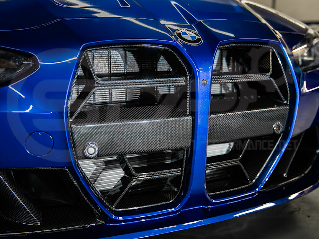 2021-Up BMW G80 M3 & G82 M4 W/ NO ACTIVE CRUISE CONTROL | CSL Style Carbon Fiber Front Kidney Grille Replacement