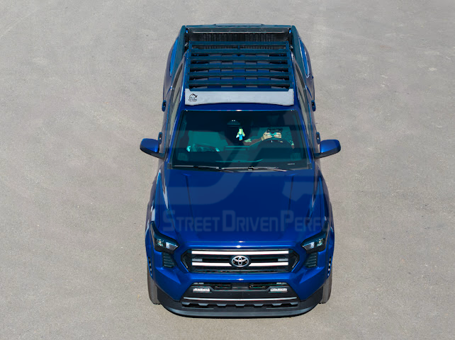 2016-2023 Toyota Tacoma | Extreme Off-Road Version 2 Carbon Steel Black Top Roof Rack Cargo Luggage Carrier