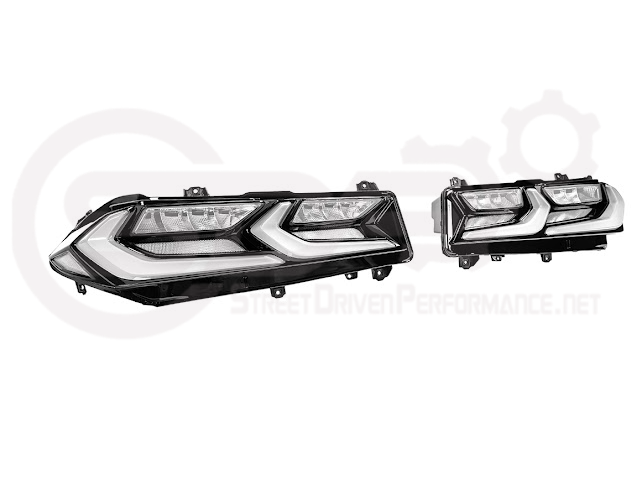 2020-Up Chevrolet Corvette C8 | Euro Style Sequential Signal LED Rear Taillights Pair (Clear or Smoke Lenses)