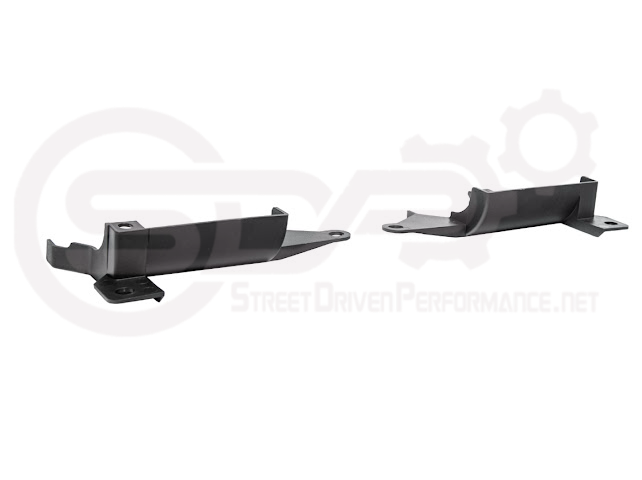 Pair of Street Driven Performance Chevrolet Corvette C8 underbody air deflector cooling duct scoops, exterior trim parts for improved airflow.