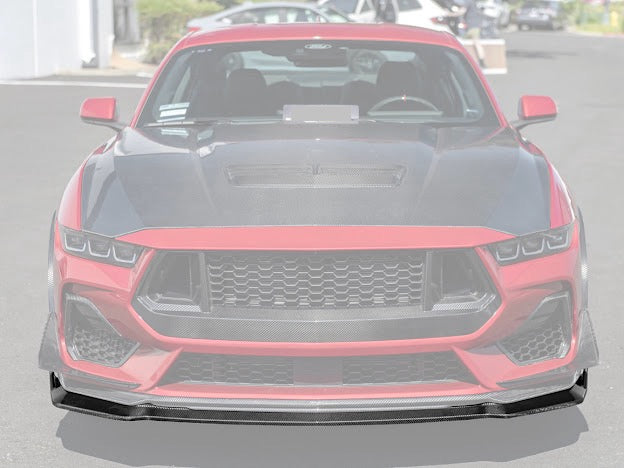 2024-UP MUSTANG S650 | CARBON FIBER FRONT LIP EXTENSION SPLITTER GROUND EFFECTS