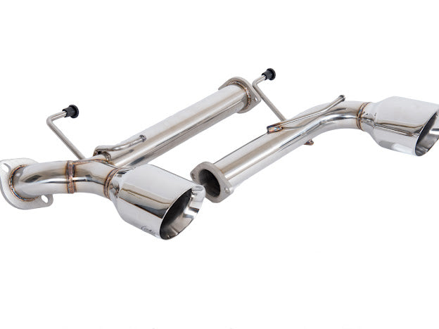 Street Driven Performance exhaust axle back for Subaru BRZ, Toyota 86, Scion FRS with chrome or burnt blue dual exhaust tips.