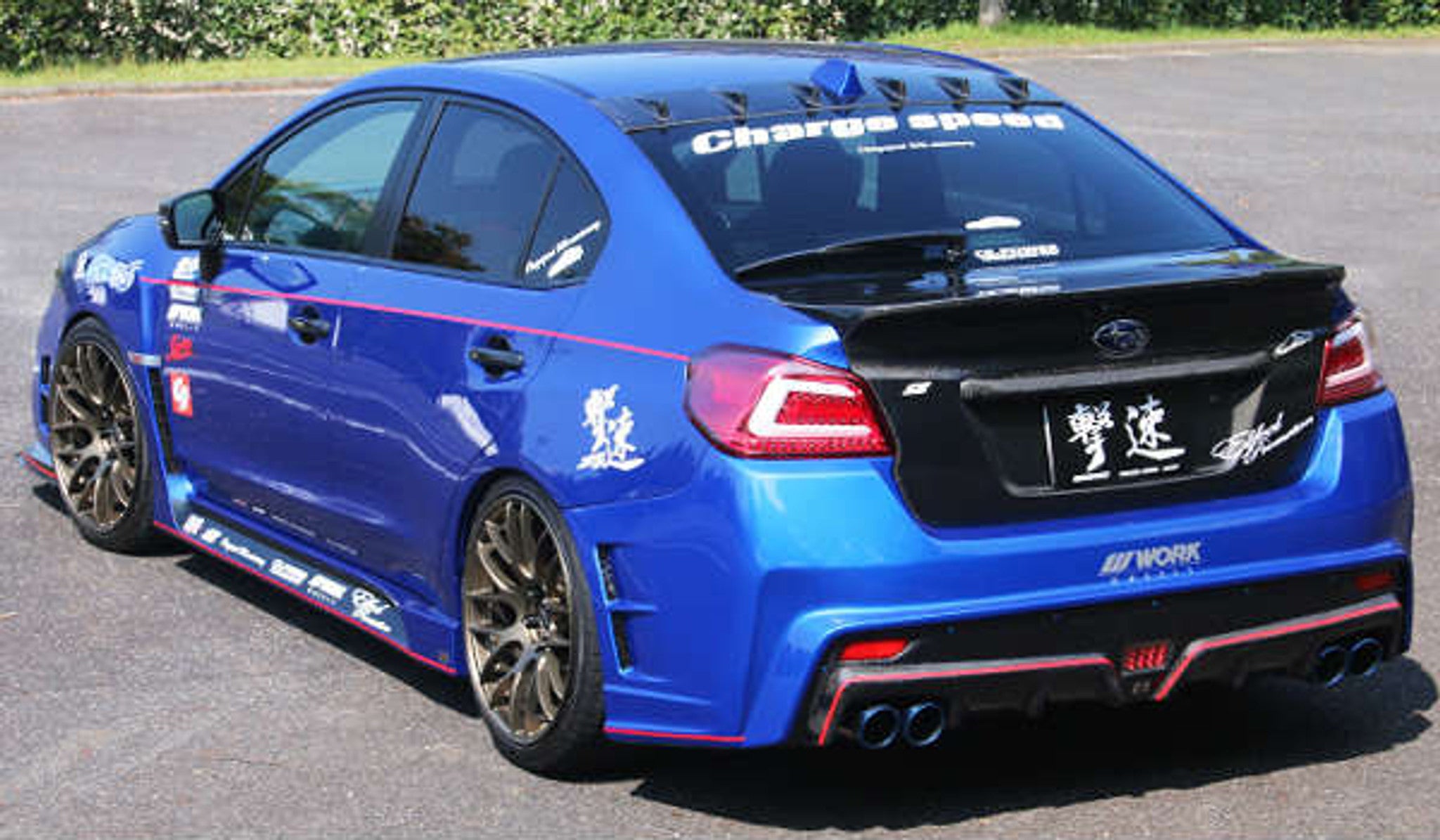 Charge Speed 2015-2021 Subaru WRX/ STi VA S4 Type-2 Rear Bumper with Carbon Rear Diffuser