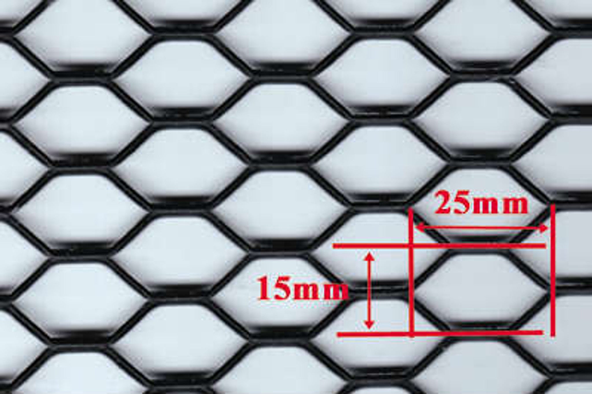 Charge Speed Universal Honey Comb Aluminum Mesh Grill Carbon Black Large