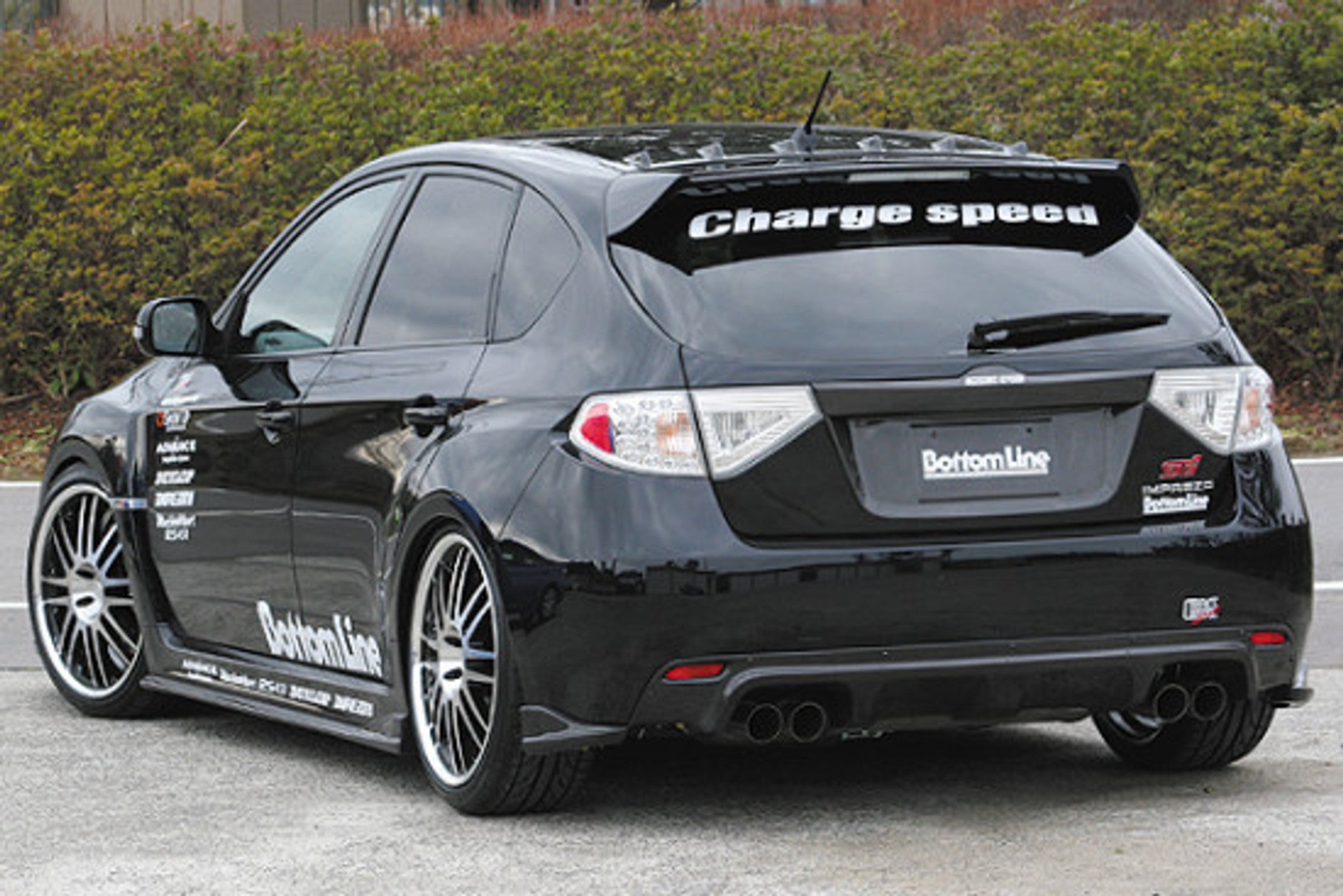 Charge Speed 2008-2014 Subaru WRX STi GR-B 5 Doors Hatchback Bottom Lines FRP Rear Caps