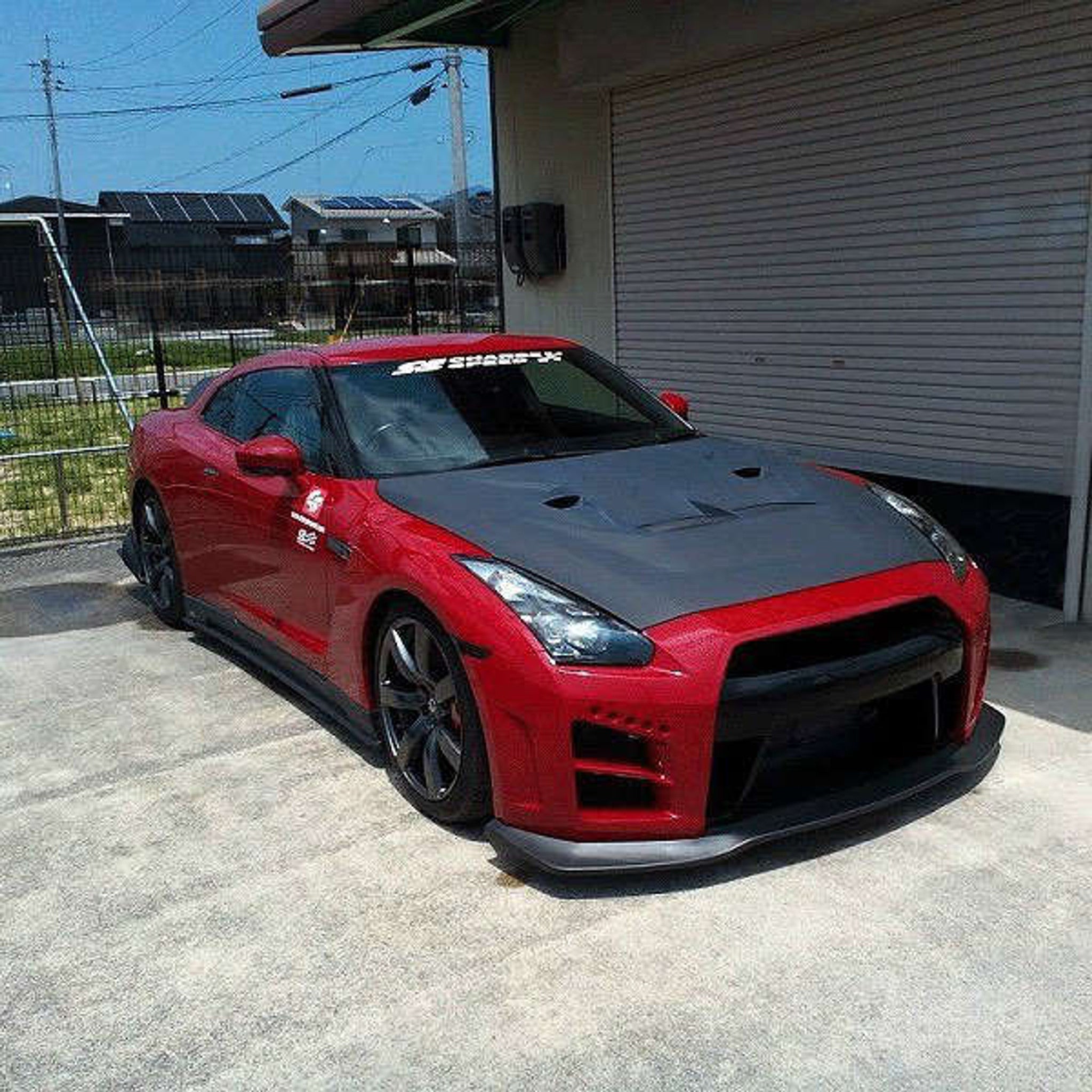 Charge Speed 2007-2024 Nissan ALL GTR R35 FRP Front Bumper (White Gel) with LED & Carbon Front Under Diffuser