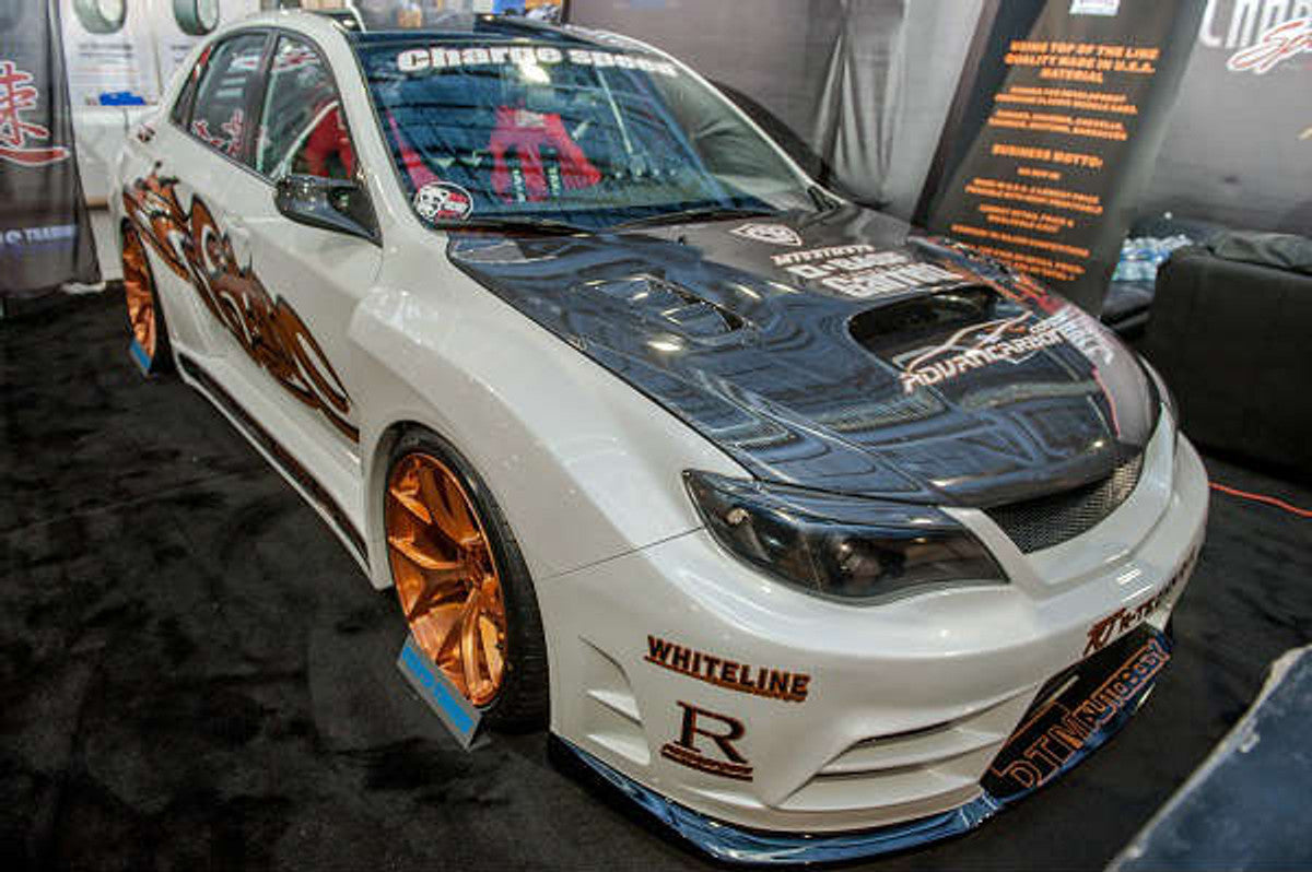 AC979HCWTJ - Advan CWT Design 2008-2014 Subaru Impreza WRX STi JDM Weave Carbon Hood